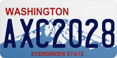 WA license plate AXC2028