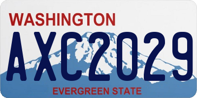 WA license plate AXC2029