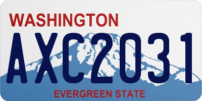WA license plate AXC2031