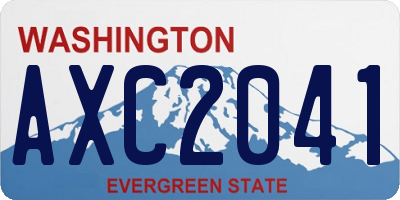 WA license plate AXC2041