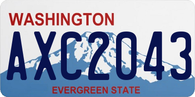 WA license plate AXC2043