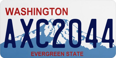 WA license plate AXC2044