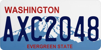 WA license plate AXC2048