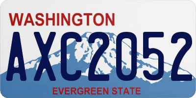 WA license plate AXC2052