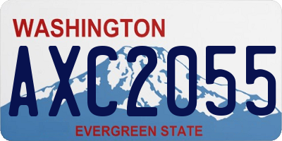 WA license plate AXC2055