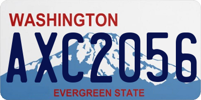 WA license plate AXC2056