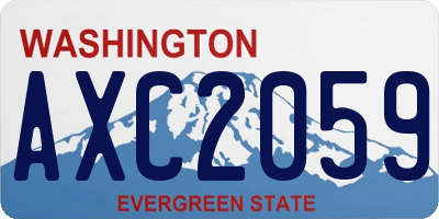 WA license plate AXC2059