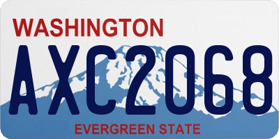 WA license plate AXC2068