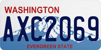 WA license plate AXC2069
