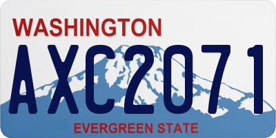 WA license plate AXC2071