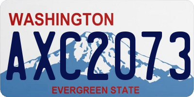 WA license plate AXC2073