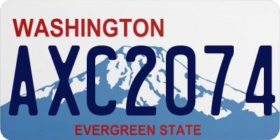 WA license plate AXC2074