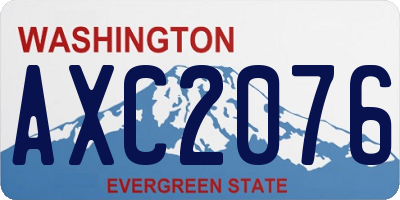 WA license plate AXC2076