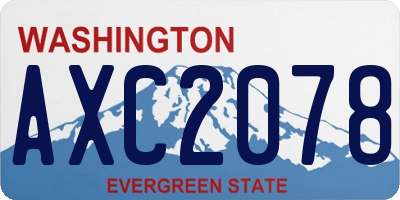 WA license plate AXC2078