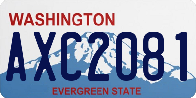 WA license plate AXC2081