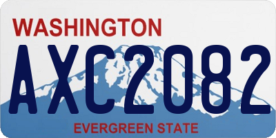 WA license plate AXC2082