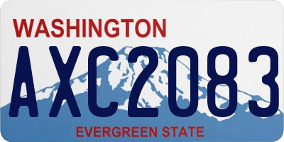 WA license plate AXC2083