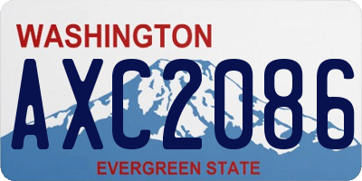 WA license plate AXC2086