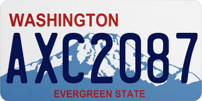 WA license plate AXC2087