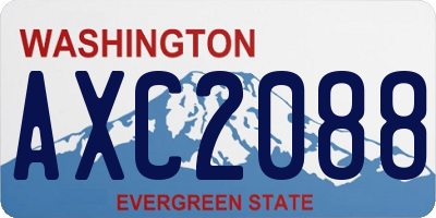 WA license plate AXC2088