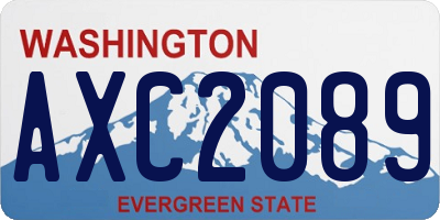 WA license plate AXC2089