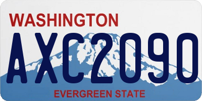 WA license plate AXC2090