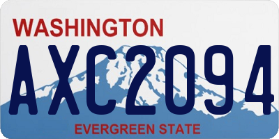 WA license plate AXC2094