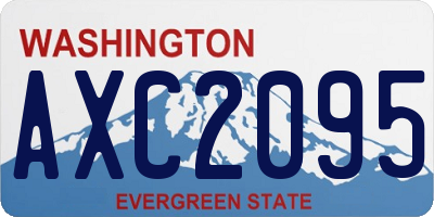 WA license plate AXC2095