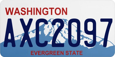 WA license plate AXC2097