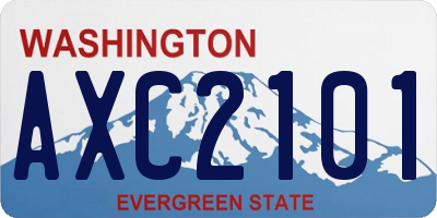 WA license plate AXC2101