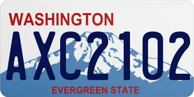 WA license plate AXC2102