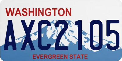 WA license plate AXC2105