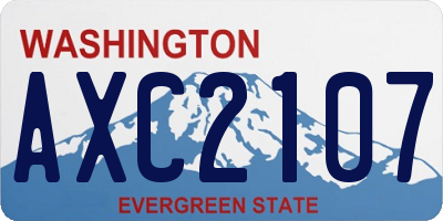 WA license plate AXC2107
