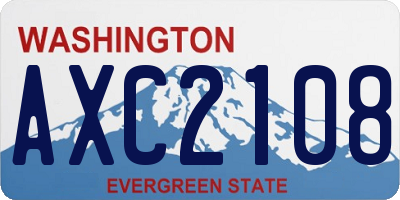 WA license plate AXC2108