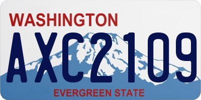 WA license plate AXC2109