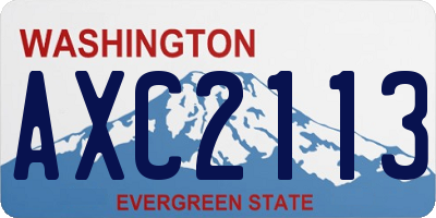WA license plate AXC2113
