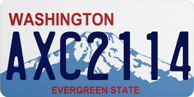WA license plate AXC2114