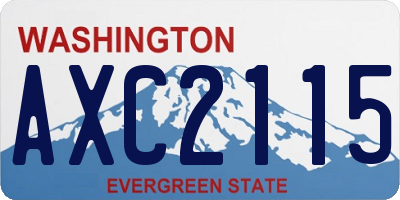 WA license plate AXC2115