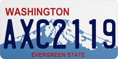 WA license plate AXC2119