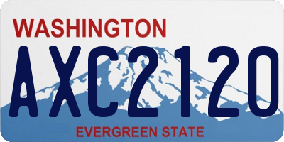 WA license plate AXC2120