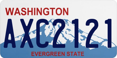 WA license plate AXC2121