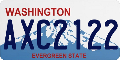 WA license plate AXC2122