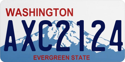 WA license plate AXC2124