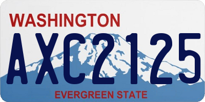 WA license plate AXC2125