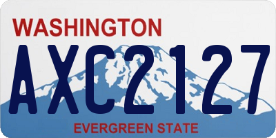 WA license plate AXC2127