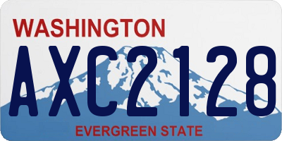 WA license plate AXC2128