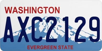 WA license plate AXC2129