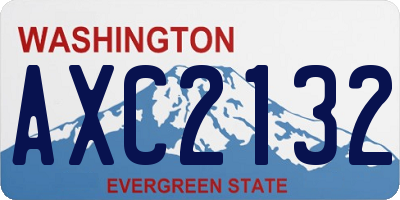 WA license plate AXC2132