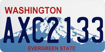 WA license plate AXC2133
