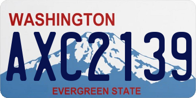 WA license plate AXC2139